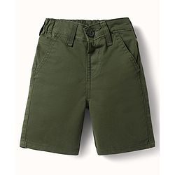 Babyhug Cotton Woven Half Sleeves Checkered Shirt & Shorts Set - Green
