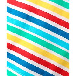 Babyhug 100% Cotton Single Jersey Knit Sando With Stripes - Light Blue