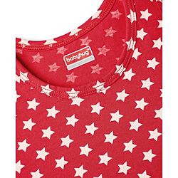 Babyhug 100% Cotton Single Jersey Knit Sleeveless Sando With Star Print - Red
