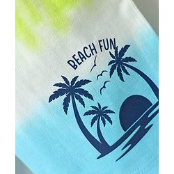 Babyhug Terry Knit Mid Thigh Shorts With Tropical Theme Print - Lime Green