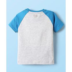Babyhug Cotton Knit Half Sleeves T-Shirts With Stripes & Aloha Text Print Pack Of 2 - Red & Blue