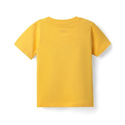 Babyhug Cotton Knit Half Sleeves With Cool Like Dad Text - Yellow