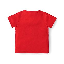 Babyhug 100% Cotton Interlock Knit Front Open Half Sleeves jhablas With Stripes & Vehicle Print Pack Of 3 - Red Blue & Yellow