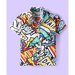 Babyhug Disney Single Jersey Knit Half Sleeves Shirt & T-Shirt With Mickey Mouse Print - Multicolor
