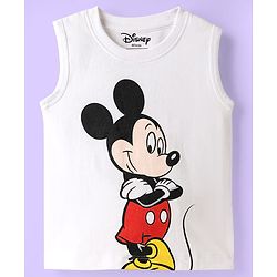 Babyhug Disney Single Jersey Knit Half Sleeves Shirt & T-Shirt With Mickey Mouse Print - Multicolor