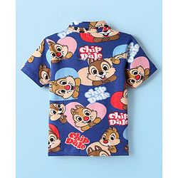 Babyhug Disney Cotton Knit Half Sleeves Shirt & T-Shirt With Chip N' Dale Print - Navy Blue