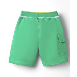 Babyhug Cotton Terry Knit Mid Thigh Shorts With Number Print - Green