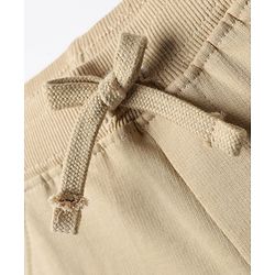 Babyhug Cotton Terry Knit Mid Thigh Solid Shorts - Khaki
