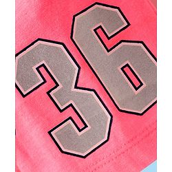 Babyhug Cotton Single Jersey Knit Mid Thigh Shorts With Floral & Number Print Pack Of 2 - Pink