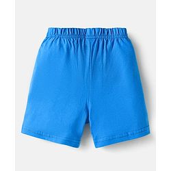 Babyhug Cotton Knit Mid Thigh Shorts with Text Print Pack of 3 - Coral White & Blue