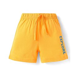Babyhug Cotton Knit Mid Thigh Shorts with Jungle Theme Print Pack of 3 - Light Blue Yellow & Blue