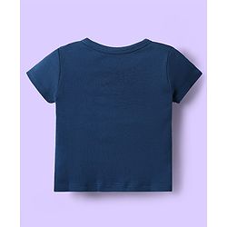 Babyhug 100% Cotton Antibacterial Half Sleeves Front Open jhabla With Stripes & Animal Print Pack Of 3 - Navy Blue & White
