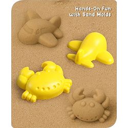 Babyhug 10 PCs Beach Play Set with Buckets, Shovels & Moulds for Kids & Toddlers, Outdoor Play | Bath Toy | BPA-Free | Imagination & Creativity | Shape & Color Recognition| Red |BIS Certified