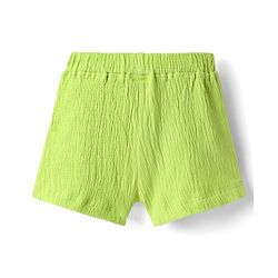 Babyhug Single Jersey Knit Sleeveless Solid Color Top & Shorts Set with Bow Applique & Strawberry Patch - Light Green