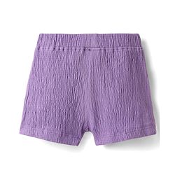 Babyhug Single Jersey Knit Sleeveless Solid Color Top & Shorts Set with Bow Applique & Strawberry Patch - Purple