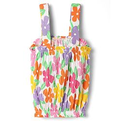 Babyhug Single Jersey Knit Sleeveless Top & Shorts with Floral Print - Pink