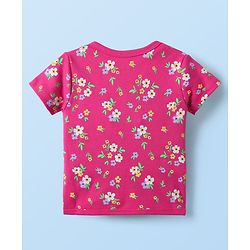 Babyhug 100% Cotton Interlock Knit Front Open Half Sleeves Antibacterial jhablas With Floral Print Pack Of 3 - Yellow Pink & White