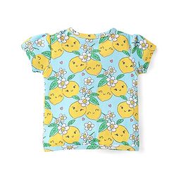 Babyhug 100% Cotton Interlock Knit Antibacterial Half Sleeves Vests With Polka Dots & Floral Print Pack Of 3 - Pink Yellow & Light Blue