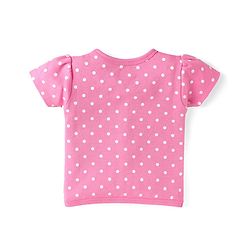 Babyhug 100% Cotton Interlock Knit Antibacterial Half Sleeves Vests With Polka Dots & Floral Print Pack Of 3 - Pink Yellow & Light Blue