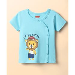 Babyhug 100% Cotton Antibacterial Front Open Half Sleeves Jhablas With Stripes & Nautical Theme Print Pack Of 3 - Multicolour