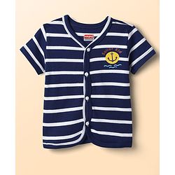 Babyhug 100% Cotton Antibacterial Front Open Half Sleeves Jhablas With Stripes & Nautical Theme Print Pack Of 3 - Multicolour