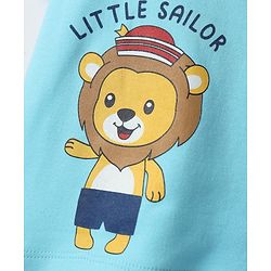 Babyhug 100% Cotton Antibacterial Front Open Half Sleeves Jhablas With Stripes & Nautical Theme Print Pack Of 3 - Multicolour