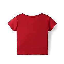 Babyhug 100% Cotton Knit Half Sleeves Antibacterial Front Open jhablas with Tiger Print & Stripes Pack of 3 - Red White & Navy Blue