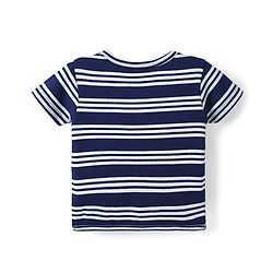 Babyhug 100% Cotton Knit Half Sleeves Antibacterial Front Open jhablas with Tiger Print & Stripes Pack of 3 - Red White & Navy Blue