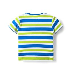 Babyhug 100% Cotton Knit Antibacterial Half Sleeves Front Open jhablas with Vehicle Print & Stripes Pack of 3 - Light Green