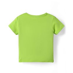 Babyhug 100% Cotton Knit Antibacterial Half Sleeves Front Open jhablas with Vehicle Print & Stripes Pack of 3 - Light Green