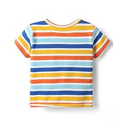 Babyhug 100% Interlock Knit Front Open Half Sleeves Antibacterial jhablas With Stripes & Dino Print Pack Of 3 - Yellow Blue & Light Blue