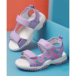 Cute Walk by Babyhug Sandals with Velcro Closure - Purple