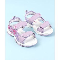 Cute Walk by Babyhug Solid Colour & Velcro Closure Sandals - Purple