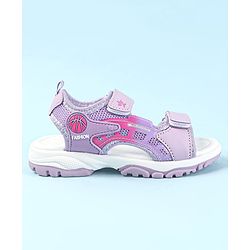 Cute Walk by Babyhug Solid Colour & Velcro Closure Sandals - Purple