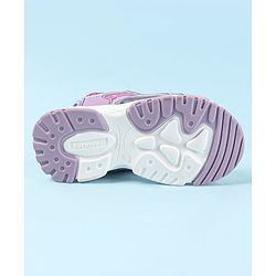 Cute Walk by Babyhug Solid Colour & Velcro Closure Sandals - Purple