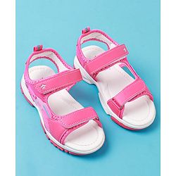Cute Walk by Babyhug Solid Colour & Velcro Closure Sandals - Purple