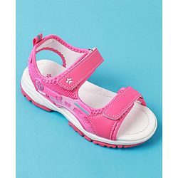 Cute Walk by Babyhug Solid Colour & Velcro Closure Sandals - Purple
