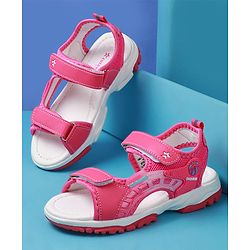 Cute Walk by Babyhug Solid Colour & Velcro Closure Sandals - Purple