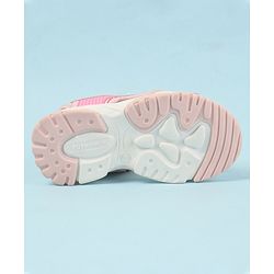 Cute Walk by Babyhug Velcro Closure Sandals with Hearts Print - Fuchsia