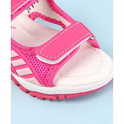 Cute Walk by Babyhug Velcro Closure Sandals - Dark Pink
