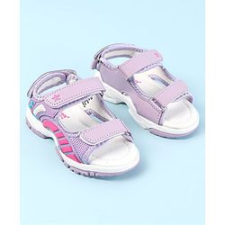 Cute Walk by Babyhug Velcro Closure Sandals - Dark Pink