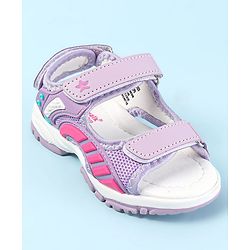 Cute Walk by Babyhug Velcro Closure Sandals - Dark Pink