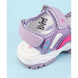 Cute Walk by Babyhug Velcro Closure Sandals - Dark Pink