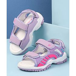 Cute Walk by Babyhug Velcro Closure Sandals - Purple