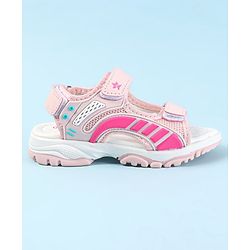 Cute Walk by Babyhug Velcro Closure Sandals - Dark Pink
