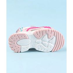 Cute Walk by Babyhug Velcro Closure Sandals - Dark Pink