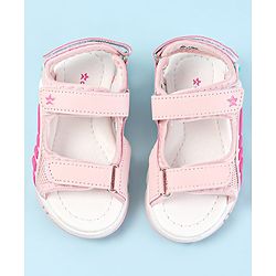 Cute Walk by Babyhug Velcro Closure Sandals - Dark Pink