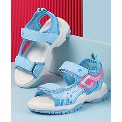 Cute Walk by Babyhug Velcro Closure Sandals with Text Print - Fuchsia