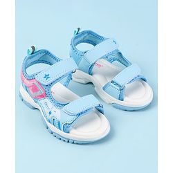 Cute Walk by Babyhug Velcro Closure Sandals with Text Print - Fuchsia