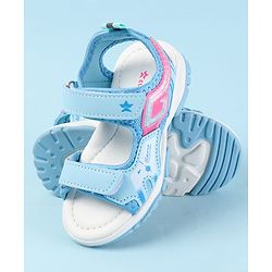 Cute Walk by Babyhug Velcro Closure Sandals with Text Print - Fuchsia